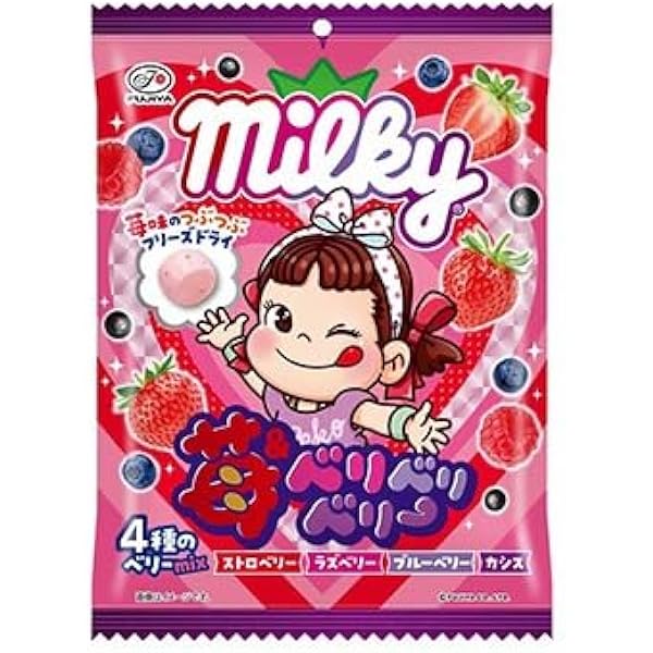 Amazon.co.jp: 不二家 ミルキー（苺＆ベリベリベリー）袋 65g×6